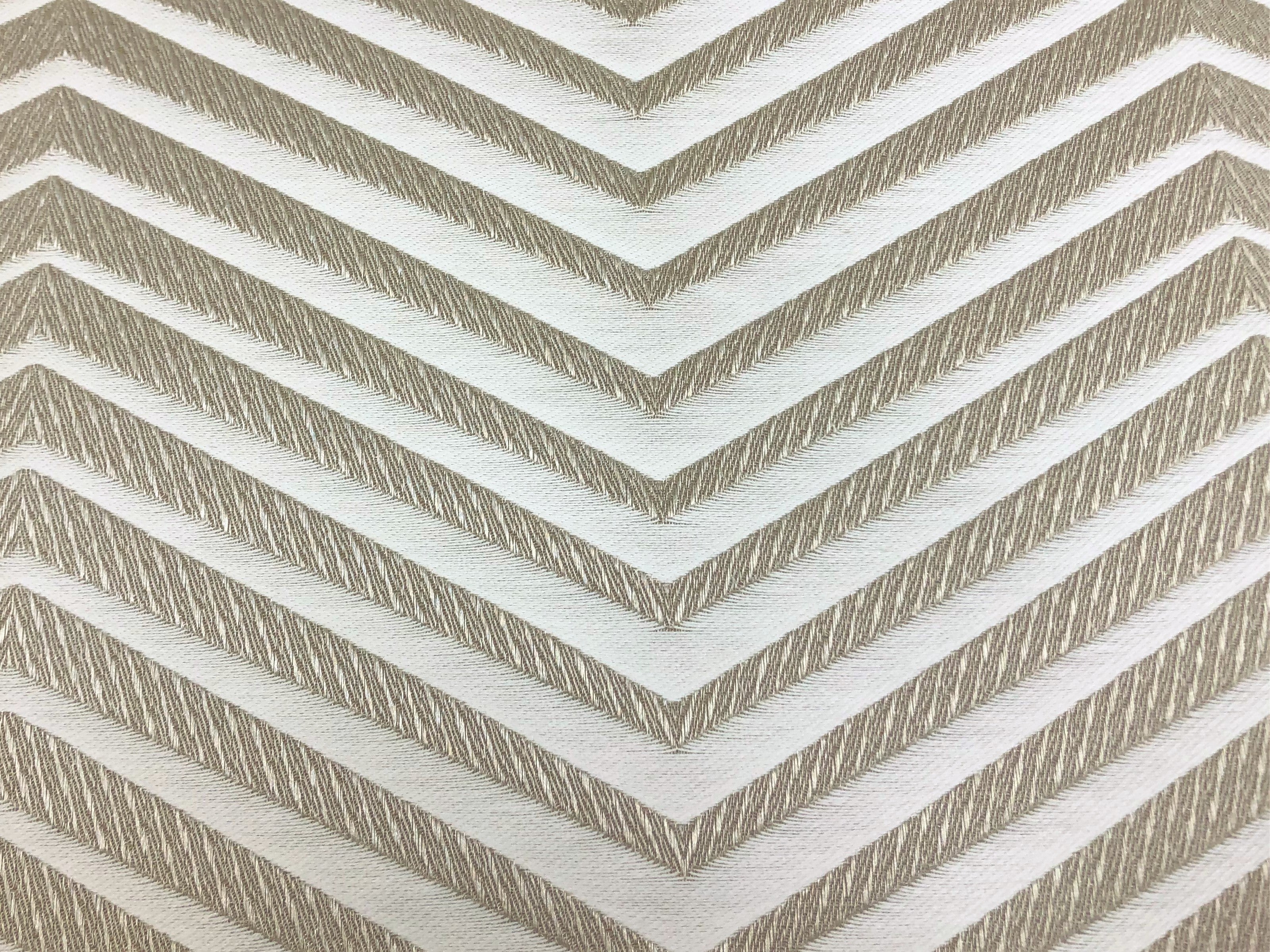 Romo Black Edition Xanadu Clay 7591/05 Beige Cream Silk Cotton Chevron Upholstery Drapery Fabric