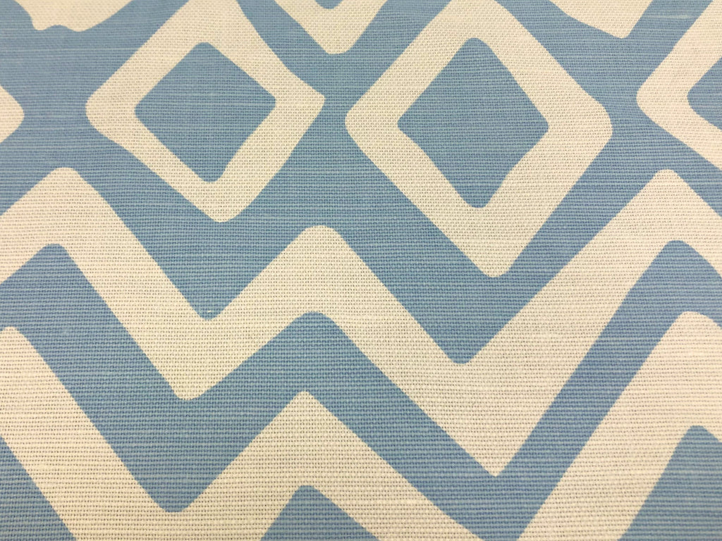 Quadrille China Seas Deauville Aqua Blue White Linen Cotton Upholstery Drapery Fabric