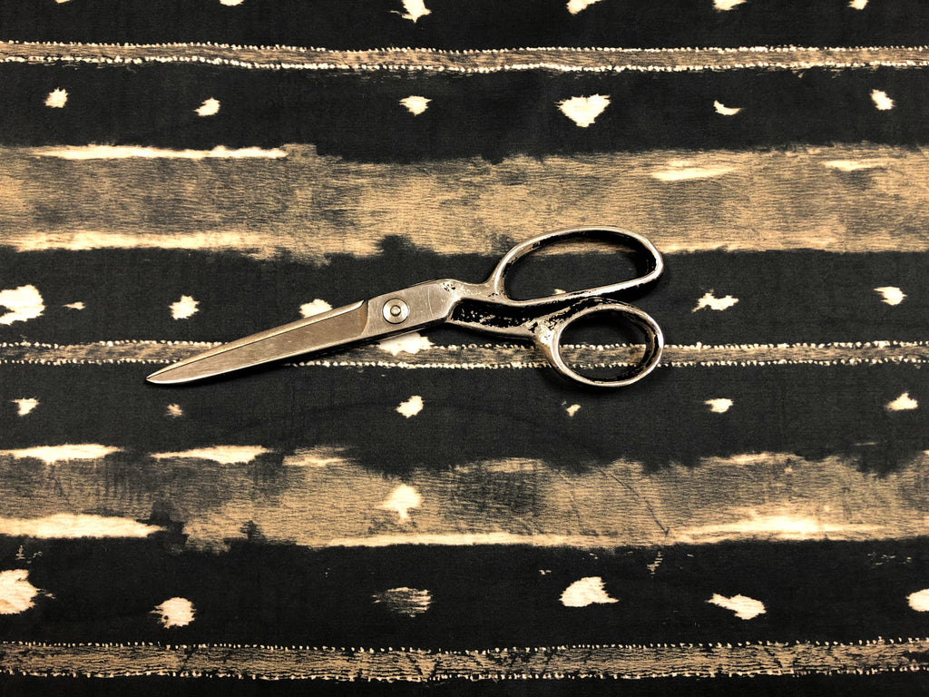 ALLURE BERKANE-COCOA STRIPE TRIBAL PRINT ON COTTON SATIN Abstract DECORATIVE, DRAPERY & UPHOLSTERY Fabric