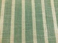 Designer Reversible Pure Linen Seafoam Aqua Green Cream Stripe Upholstery Drapery Fabric