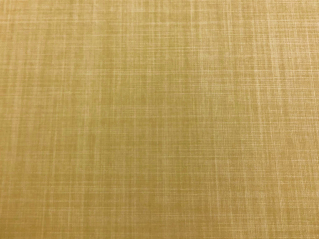Designer Softened Cotton Linen Honey Mustard Textured MCM Mid Century Modern Upholstery Drapery Fabric