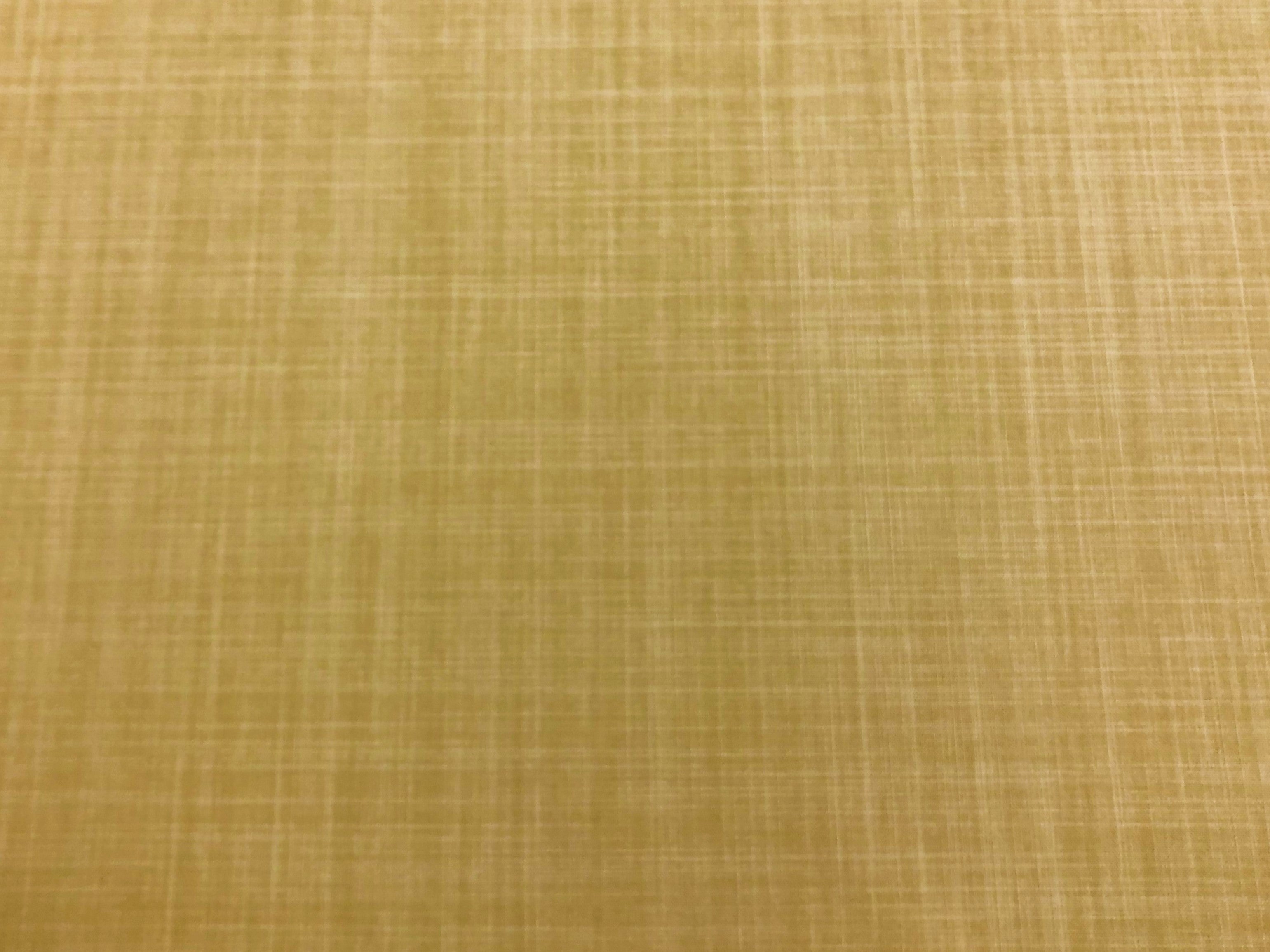 Designer Softened Cotton Linen Honey Mustard Textured MCM Mid Century Modern Upholstery Drapery Fabric