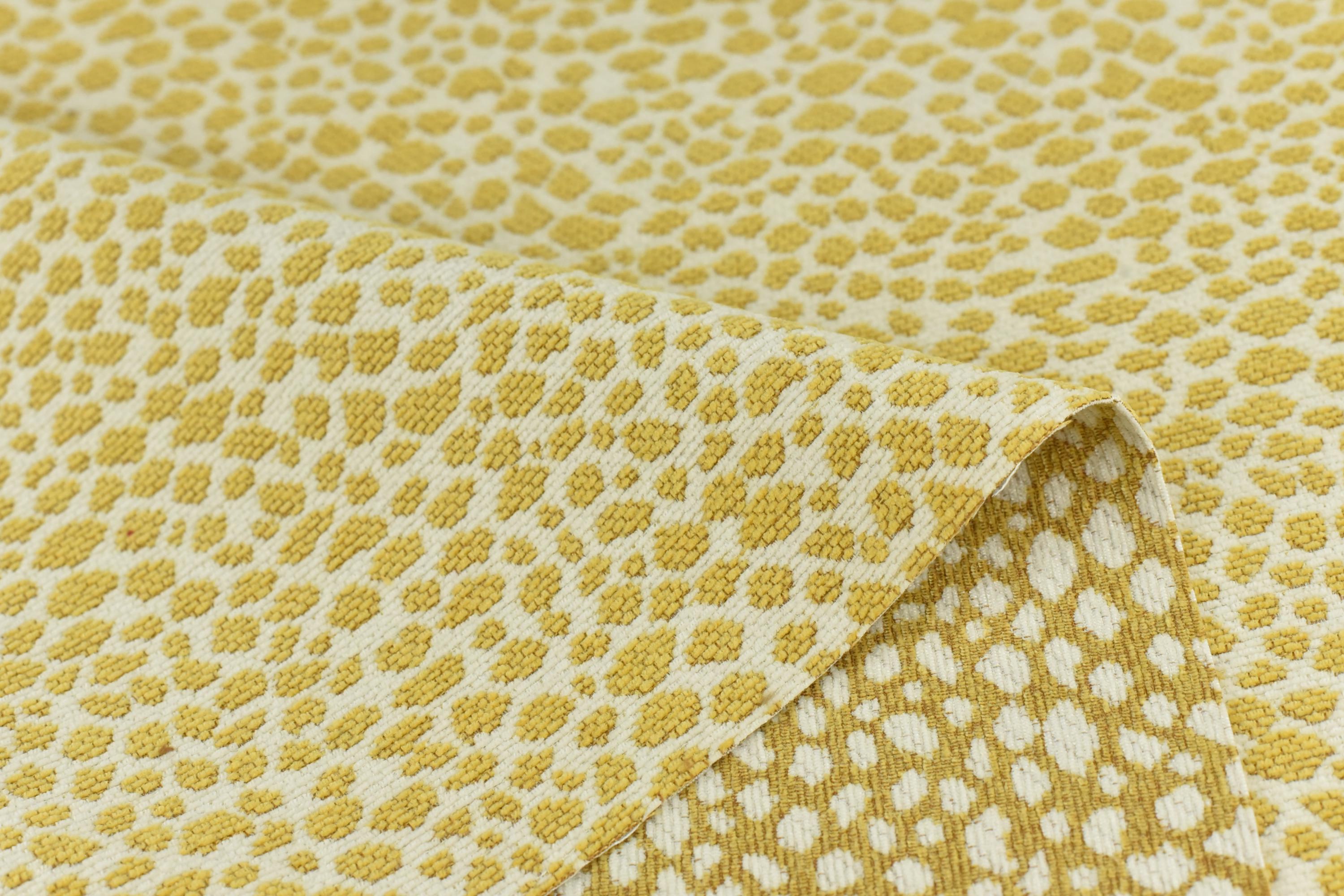 Vintage Leopard Animal Skin Textured Chenille Jacquard Upholstery Fabric For Chair Cushion|Small Leopard Woven Fabric For Farmhouse Decor