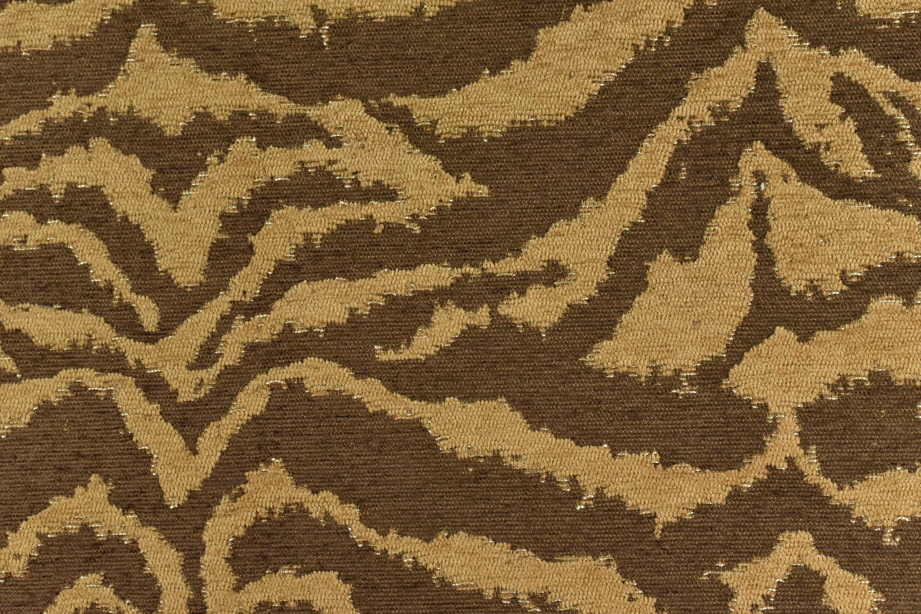 Vintage Tiger Animal Skin Textured Chenille Jacquard Upholstery Fabric For Chair Cushion|Brown Chenille Wild Animal Fabric