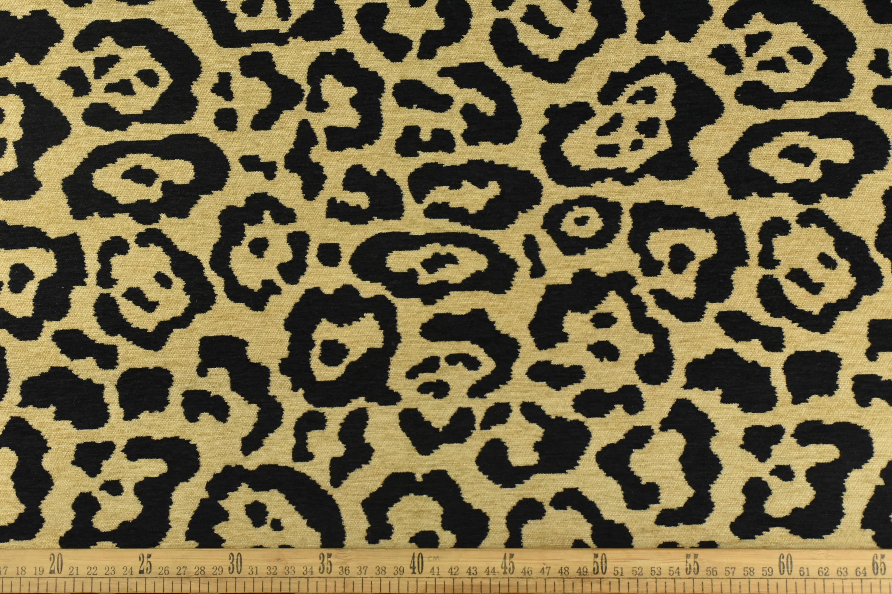 Vintage Tiger Animal Skin Textured Chenille Jacquard Upholstery Fabric For Chair Cushion|Brown Chenille Wild Animal Fabric