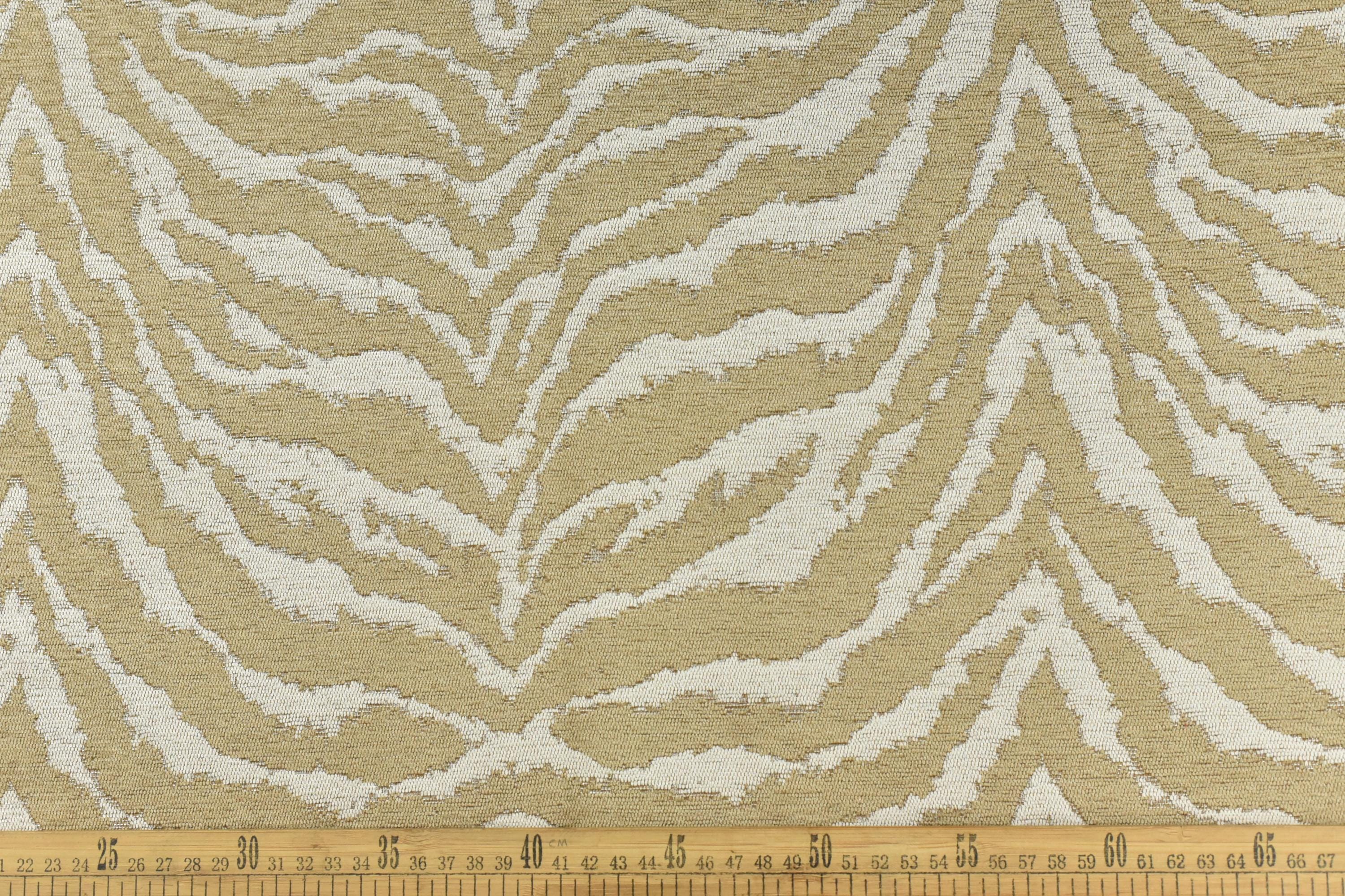 Vintage Tiger Animal Skin Textured Chenille Jacquard Upholstery Fabric For Chair Cushion|Brown Chenille Wild Animal Fabric