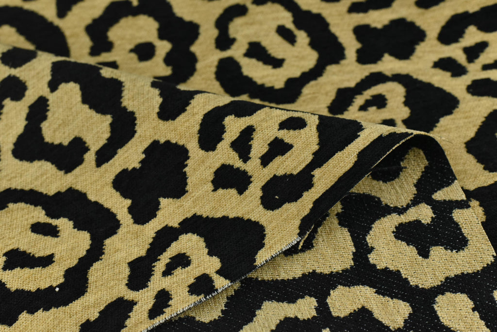 Vintage Tiger Animal Skin Textured Chenille Jacquard Upholstery Fabric For Chair Cushion|Brown Chenille Wild Animal Fabric